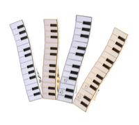 Healvian 4pcs Piano Key Hair Clips for Women Lightweight Barrettes with Strong Grip Durable Painted Finish Elegant Piano Design Secure Hold for Stylish Hairstyles