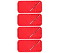 Healvian 4pcs PVC Blood Type Patches B Ab O Hook and Loop Backpack Patches for Outdoor Sports Wilderness Exploration Lightweight Clothing Decorations