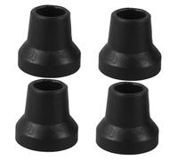 Healvian 4pcs Quad Cane Tip Non-Slip Rubber Crutch Foot Pad Replacement for Elderly Walking Stick Chair Leg Tips Walking and Standing Aid