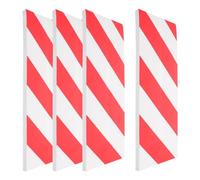 Healvian 4pcs Red-white Foam Wall Corner Protectors 40x15x1.5cm Garage Wall Padding Reflective Car Corner Guards for Parking Lot Collision Protection
