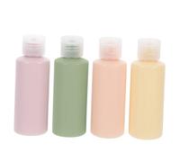 Healvian 4Pcs Refillable Travel Toiletry Bottles Rainbow Colors Portable Containers for Sunscreen Lotion Liquid Soap Compact for Gym Camping Business Trips