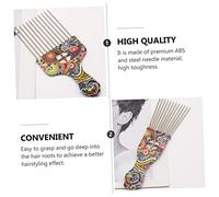 Healvian 4pcs Retro Pattern Steel Needle Comb for Stylish Hair Styling for Mens Combs Hair and Wig