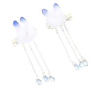 Healvian 4pcs Retro Rabbit Ears Hairpins Classical Chinese Style Headdress Hair Clamps Hair Style Pins for Bunny Ear Headband Vintage Hairpin Bunny Costume