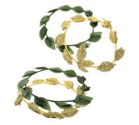 Healvian 4pcs Roman Leaf Headband Nymph Headdress Carnival Headpiece with Lightweight Comfort Plastic Material, Artistic Boho Style, Versatile Styling for Themed Parties and Renaissance