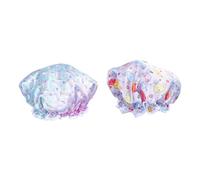 Healvian 4pcs Shower Caps for Boys and Girls Cute Cartoon Satin Bath Hats for Boy Girl Multi-functional Night Sleep Bath Hair Protection Pe Material Unicorn Dolphin Designs