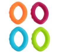 Healvian 4pcs Silicone Hand Grip Strengthener Set - Oval Finger Strength Trainer for Forearm Muscle Exercise, Portable Fitness Tool with 30lb Green, 40lb Blue, 50lb Orange, 60lb Purple