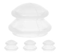 Healvian 4pcs Silicone Vacuum Cupping - Transparent Massage Cups for Facial Guasha - Suction Tool for Professional Face Skin Therapy Beauty Spa Massager