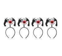 Healvian 4pcs Spooky Halloween Hairband with Bloody Eyes Comfortable Headband for Parties Cosplay Unique Photo Prop for All Head Durable Felt Design