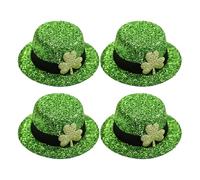 Healvian 4pcs St Patricks Day Top Hat Clips St Patrick Day Party Favors Festive Barrettes for Irish Costume Mini Top Hat Clip Hair Accessory