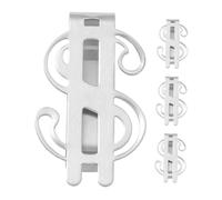 Healvian 4PCS Stainless Steel Money Clips for Men and Women Sleek Minimalist Wallet Clip for Cash and Card Storage Portable Holder with Unique Design Multipurpose Use for Cash Cards and
