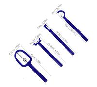 Healvian 4pcs Tongue Muscle Trainer Set for Oral Exercise Tool Tongue Tip Elevation Lateralization Corrector Portable Speech Therapy Aid Blue