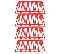 Healvian 4pcs Train Track Accessories, Miniature Model Bridge Assembly Net for Kids, Realistic Railway Scene Props for Toy Train Sets Encourages Interactive Playing 10.02x3.73x2.75Inch