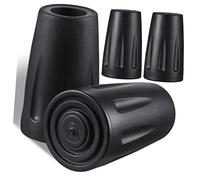Healvian 4pcs Trekking Pole Tips Covers Hiking Sticks Protector Tpr Wear Resistant Replacement Caps for Walking Poles Compatible with Hard Surfaces Paved Trails Sidewalks