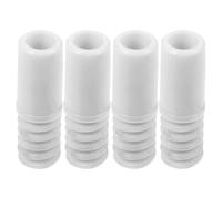Healvian 4Pcs White American Threaded Handle Tips for 19Mm Metal Mop and Broom Poles, Extension Pole Adapter Replacement for Telescopic and Straight Rods, Household Cleaning Tool