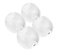 Healvian 4pcs White Metal Globe Lampshade for Home Decor and Dining Areas, Decorative Design Easy Bulb Replacement, Suitable for Pendant and Ceiling Light Fixtures