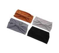Healvian 4Pcs Wide Headbands for Women Stylish Knotted Yoga Hair Accessories Non Slip Workout Comfortable Sweat Absorbing for All Day Wear