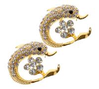 Healvian 4sets 2pcs Dolphin Brooch with Rhinestone Decoration for Women Fashion Pin Badge for Clothes Versatile Jewelry for Parties Weddings and Daily Wear 2pcs*4
