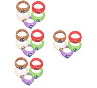 Healvian 4sets 5pcs Resin Vintage Band Rings Stackable Finger Jewelry for Women Chic Durable and Elegant Design Occasion 5pcs*4