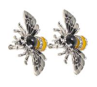 Healvian 4sets Creative Bee Brooch Pins for Women Stylish Honey Bee Clothing Ornaments Lightweight and Durable Design for Scarves Hats and Garments 2pcs*4
