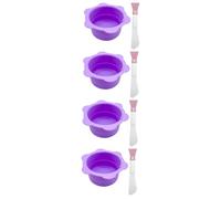 Healvian 4sets Wax Melting Bowl Heat-resistant Nonstick Container for Diy Face Masks and Waxing Mixing Stick to Clean