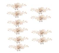 Healvian 5 Pairs Bridal Shoe Clips Elegant Rhinestone Pearl Decorations for Women Reusable Shoe Charms for Weddings Birthdays Prom Evening Parties
