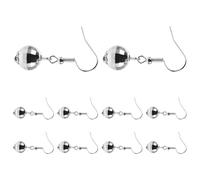 Healvian 5 Pairs Retro Disco Earrings Silver Mirror Ball Dangle Hypoallergenic Lightweight Jewelry for Accessories for Dance Parties Prom