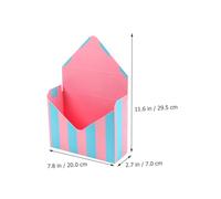 Healvian 5 Pcs Flower Packing Boxes Set, Folding Envelope Paper Boxes with Red Spot, Beige Dot, Purple Stripe Pink Blue Stripe Designs, Bouquet Wrappers for Floral Arrangement and Store