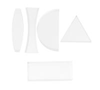 Healvian 5 Pcs Physics Optical Lens Set for Teaching with Convex Concave Semicircle Equilateral Triangle Rectangle Lenses, Acrylic Material for Middle School Science Experiments