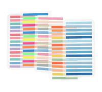 Healvian 5 Sets Multicolored Ultra-Fine Translucent Sticky Index Tabs 1500Pcs for Annotating Books, Reading Notes, and Office School Use