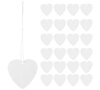 Healvian 50 Pieces Heart-Shaped Felt DIY Sublimation Air Freshener Sheets 5 Elastic Straps, Heat Transfer Blank Air Freshener Set for Car and Home Use