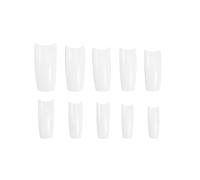 Healvian 500pcs French Style False Nails Tips White Artificial Nail Tips Full Cover Made of Healthy PC Material Easy to Shape for Home and Professional Use