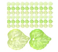 Healvian 500Pcs Green Acrylic Leaf Charms for Jewelry Making, Leaf Shape Earrings Pendants and Keychains, DIY Craft Accessories for Bracelets and Necklaces