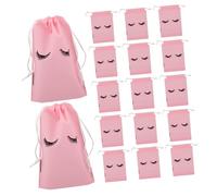 Healvian 50pcs Drawstring Eye Makeup Bag 13x18cm Portable Pouch for Travel Cosmetic Storage Pink for Women and Girls
