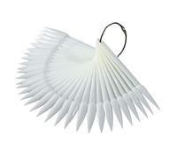 Healvian 50Pcs Fan Shaped Nail Color Plates Practice Chart for Gel Varnish Art Display and Technique Training by Plastic Sticks