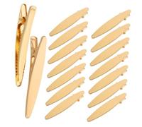 Healvian 50PCS Gold Hollow Metal Alligator Hair Clips DIY Hair Styling Pins Crafts Kit for Women Making for Parties Weddings Everyday Use