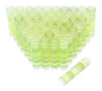 Healvian 50pcs Mini Spirit Level Bubble Small Bubble Leveler Plastic Tool for Surface Tilt Detection and Balancing with Long-time Use, for DIY Jobs and Fishing Baskets