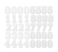 Healvian 50pcs Number Patches Sew on Embroidered Cloth Badge White Iron on Easy Repair Solution Creative Accent Stylish Flair for Casual Wear Sports Jerseys