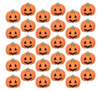 Healvian 50pcs Resin Pumpkin Charms for DIY Bracelets and Keychains, Miniature Orange Pumpkin Ornaments with Realistic Appearance, for Halloween Crafting and Festive Decoration