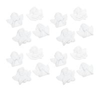 Healvian 50pcs Retro Baroque Angel Crafts Charm with Good Toughness and Flat Back, White Resin DIY Flatback Angel Charm for Decorating Your Phone Case and Creative DIY Projects
