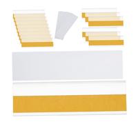 Healvian 50pcs Self-Adhesive Label Holders with Pet Pockets and White Card Inserts 3x10cm - Plastic Price Tag Clips for Shelf Price Display and Storage Bin Organization