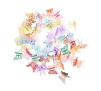 Healvian 50pcs Small Butterfly Hair Clips Cute Mini Claw Accessories for Girls and Women Durable Assorted Pastel Colors for Style and Everyday Fashion