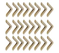 Healvian 50pcs Vintage Golden Iron Book Corner Protectors Easy to Install Metal Scrapbook Photo Corners for Album and Notebook Protection