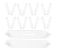 Healvian 50pcs White Sponge Padded Hanger Sleeve Covers for Plastic Clothes Hangers Adult Non Tassels Protectors with Foam Strips Space Saving Design for Suit and Longterm Use