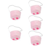 Healvian 5pcs Adorable Pig Nose Cosplay Accessory Plush Animal Nose Prop for Halloween Costume Parties Stage Performances Soft and Durable Design for Fancy Dress Easter Carnival Events