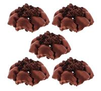 Healvian 5pcs Brown Elastic Hair Bun Cover Nets for Women Nurse Flight Attendant Invisible Mesh Hair Snood Wrap Net for Professional Styling