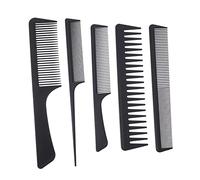 Healvian 5pcs Detangling Hair Brush Carbon Fiber Comb Large Comb for Home Salon Use