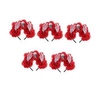 Healvian 5pcs Floral Halloween Headband Skeleton Hand Design Lightweight Hairpiece for Horror-themed Parties and Celebrations