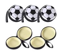 Healvian 5pcs Football-Shaped Coin Pouches Lightweight Tinplate Soccer Snack Bags Multifunctional Storage Small Money Pouches for Coins and Small Items for Outdoor Activities and Office Use