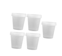 Healvian 5Pcs Frosted Plastic Cream Storage Jars PP Containers for Mask Dispensing and Bath Salt Cosmetics Compact Travel-friendly Empty Cream Cases