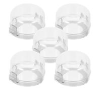 Healvian 5pcs Gas Stove Knob Covers Plastic Easy to Install Oil-Resistant Safety Assurance for Gas Cooker Knobs